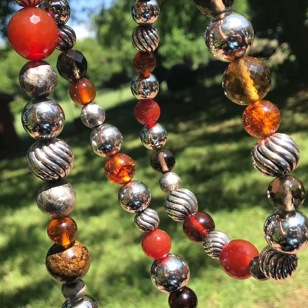 SOLD  David Yurman Elements Gemstone Bead Necklace